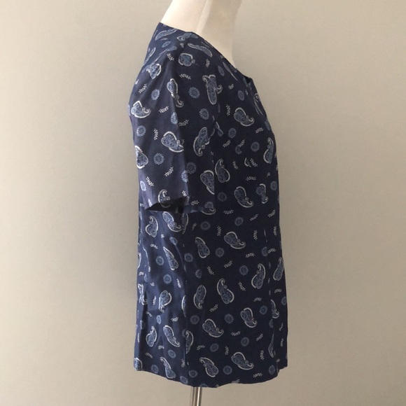 Vintage Pendleton Navy Blue Paisley Button Down Smock Shirt size 10P - Picture 4 of 9